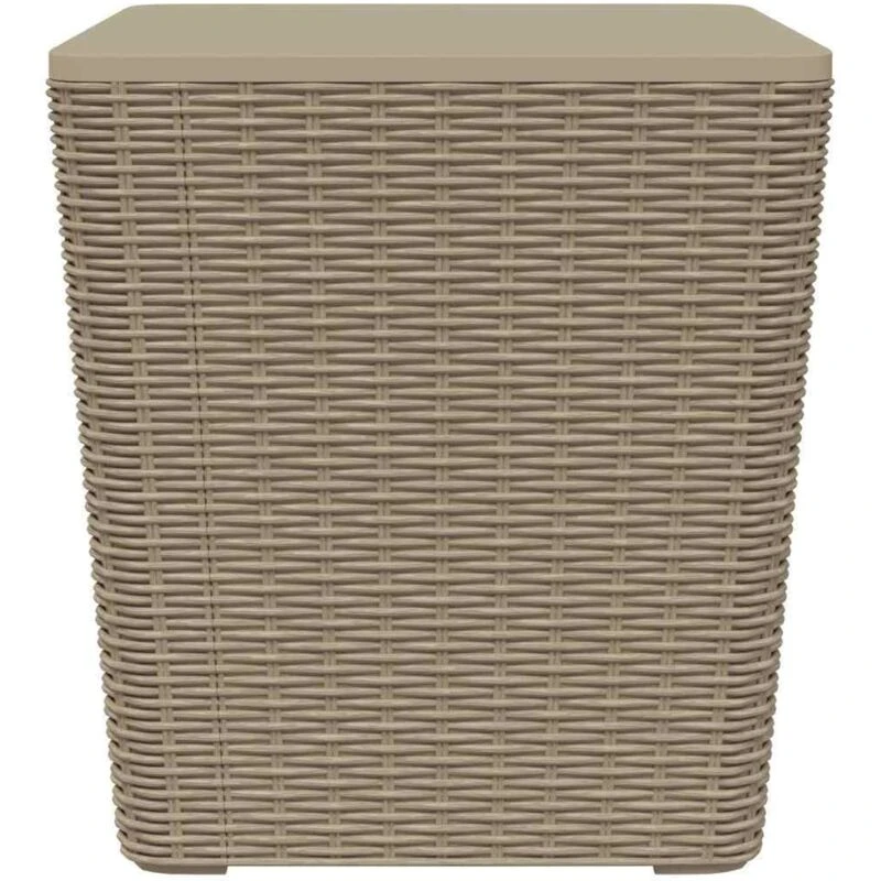 Image of VIDAXL Garden Table with Removable Lid Light Brown Polypropylene Vidaxl 8720845789497