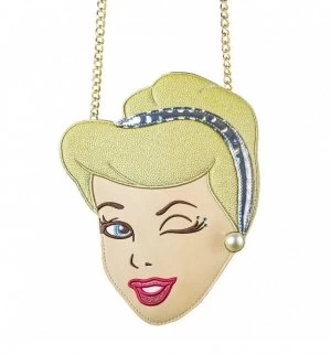 Image of Danielle Nicole Cinderella Die Cut Wink Face Cross Body Bag