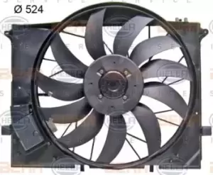 Image of Air Conditioning fan 8EW351105-091 / CFF 172 000S 70819807 by Behr