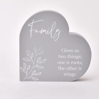 Image of Moments Heart Plaque - Family