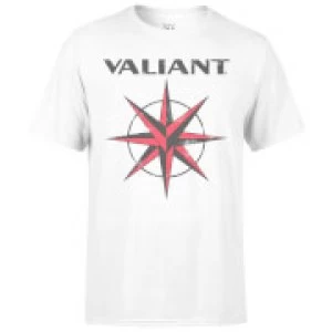 Image of Valiant Comics Classic Logo Wash Effect T-Shirt - White - S