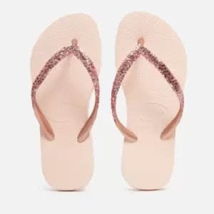 Image of Havaianas Girls Slim Glitter II Flip Flops - Ballet Rose - UK 12 Kids