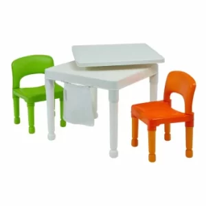 Image of Liberty House Toys Multipurpose Activity Table Set with Storage Bag, white