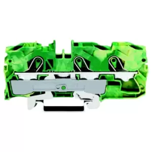 Image of Wago 2010-1307 3 Conductor Ground Terminal Block Green-yellow