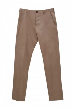 Image of Mens French Connection Strech Cotton Suit Trousers Brown
