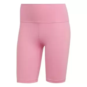 Image of adidas Optime Training Bike Short Tights Womens - Bliss Pink