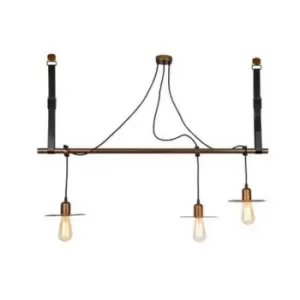 Image of Larissa Kocani Line Bar Light 3 Bar Light Metal Copper Rusty