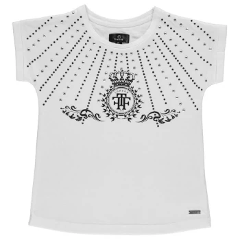 Image of Firetrap Embellished T-Shirt Junior Girls - White Diamond