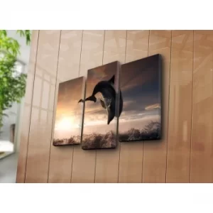 Image of 3PATK-64 Multicolor Decorative Canvas Painting (3 Pieces)