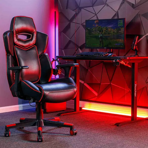 Image of X Rocker Drogon Ergonomic Office Gaming Chair - Red