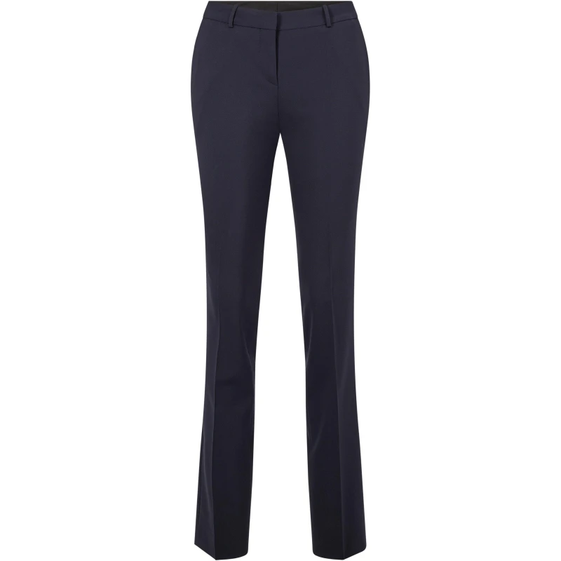 Image of Boss Womens Tamea Slim Fit Trousers Open Blue female 4 (XXS)