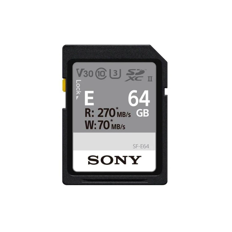 Image of Sony SF-E Series 64GB UHS-II SD Memory Card