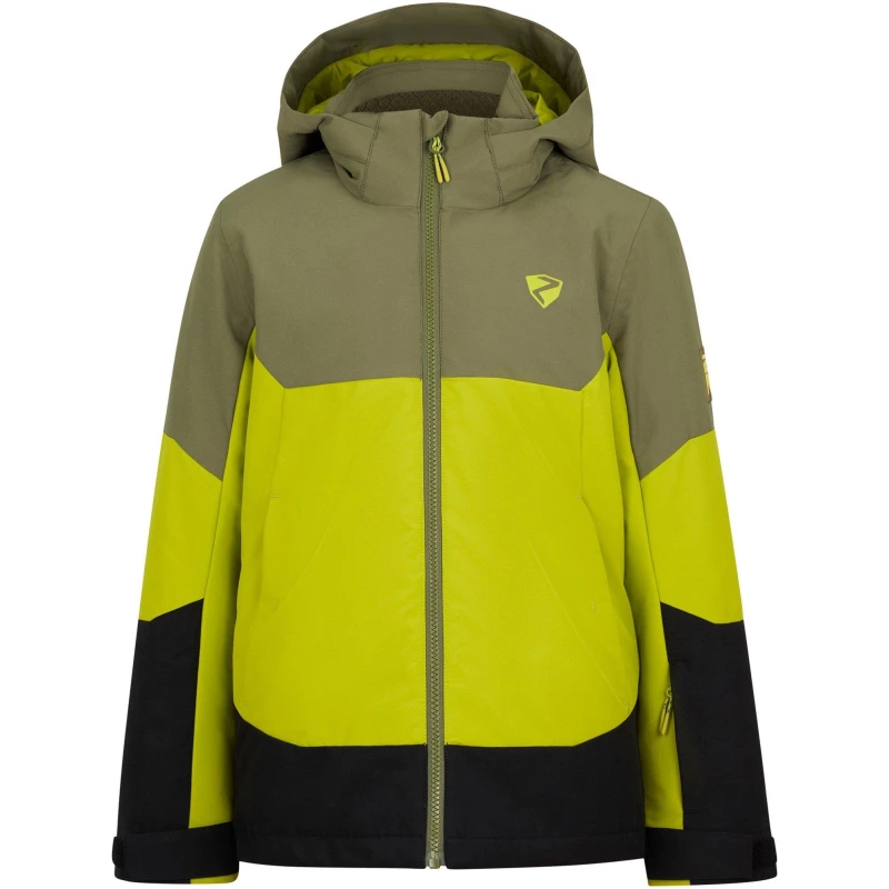 Image of Ziener Kids Agimo Ski Jacket Green/Black male 5-6 (XS)