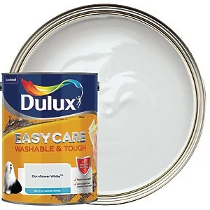 Image of Dulux Easycare Washable & Tough Cornflower White Matt Emulsion Paint 5L