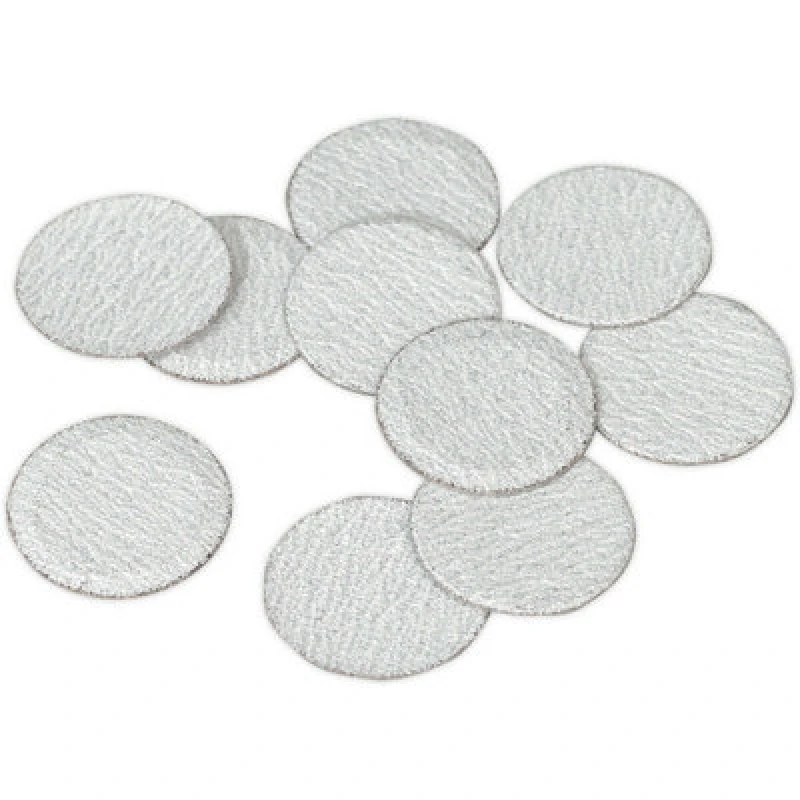Image of Loops 10 PACK - 75mm Hook & Loop Mini Sanding Discs - 120 Grit Aluminium Oxide Sheet Multi