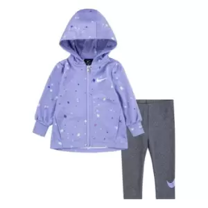 Image of Nike Therma Zip Hoodie and Leggings Set Baby Girls - Purple