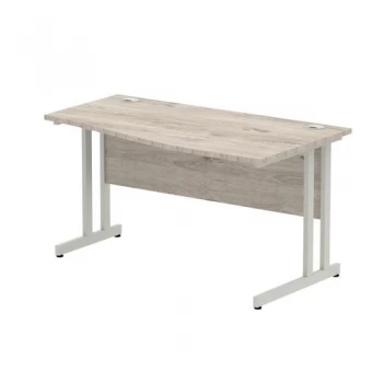 Image of Trexus Rectangular Desk Panel End Leg 1800x800mm Grey Oak Ref I003091