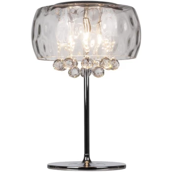 Image of Ripple Glass & Crystal Lamp Chrome