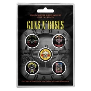 Image of Guns N' Roses - Bullet Logo Button Badge Pack