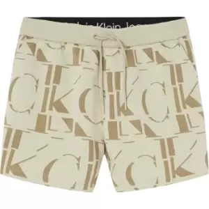 Image of Calvin Klein Jeans Logo Aop Hwk Short - Green