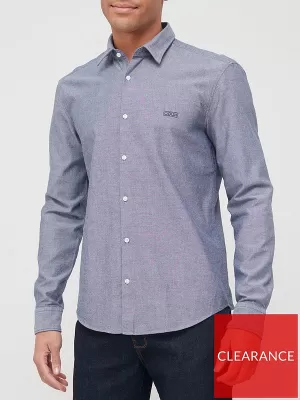 Image of Hugo Boss Ermo Oxford Shirt Navy Size L Men