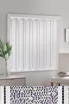 Image of White Plain Textured Voile Louvre Vertical Pleated Window Blind Panel