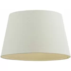 Image of Loops - 14' Inch Round Tapered Drum Lamp Shade Ivory Linen Fabric Cover Simple Elegant