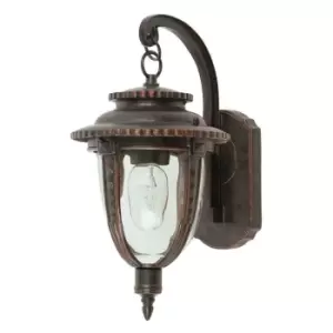 Image of Elstead St Louis - 1 Light Outdoor Medium Wall Lantern Light Weathered Bronze IP44, E27