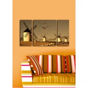 Image of 3P204045CS-20 Multicolor Decorative Canvas Wall Clock (3 Pieces)