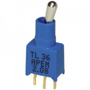 Image of APEM TL36W005000 TL36W005000 Toggle switch 20 V DCAC 0.02 A 1 x OnOn latch