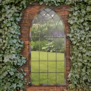 Image of MirrorOutlet Somerley Rustic Arch Large Garden Mirror 161 X 72 Cm