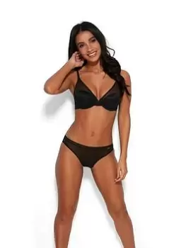 Image of Gossard Glossies High Apex Light Padded Bra - Black, Size 38D, Women