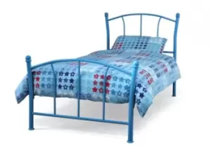 Image of Serene Penny 3ft Single Blue Metal Bed