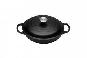 Image of Le Creuset Signature Cast Iron Shallow Casserole 26cm Black