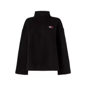 Image of Tommy Jeans Tjw Ovrszd Badge Polar Fleece - Black