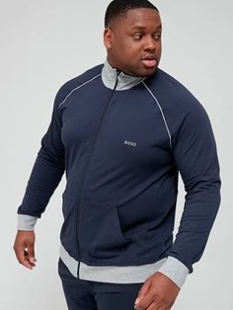 Image of Boss Boss Bodywear Big & Tall Mix & Match Lounge Zip Funnel Neck Jacket