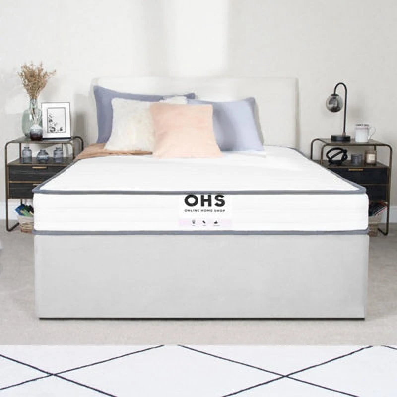 Image of OHS OHS Memory Foam Mattress Extra Comfort Springs in White Size: Single White Single Unisex 5027434157341