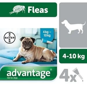 Image of Advantage Flea Treatment 100 Spot For Dogs up to 10KG