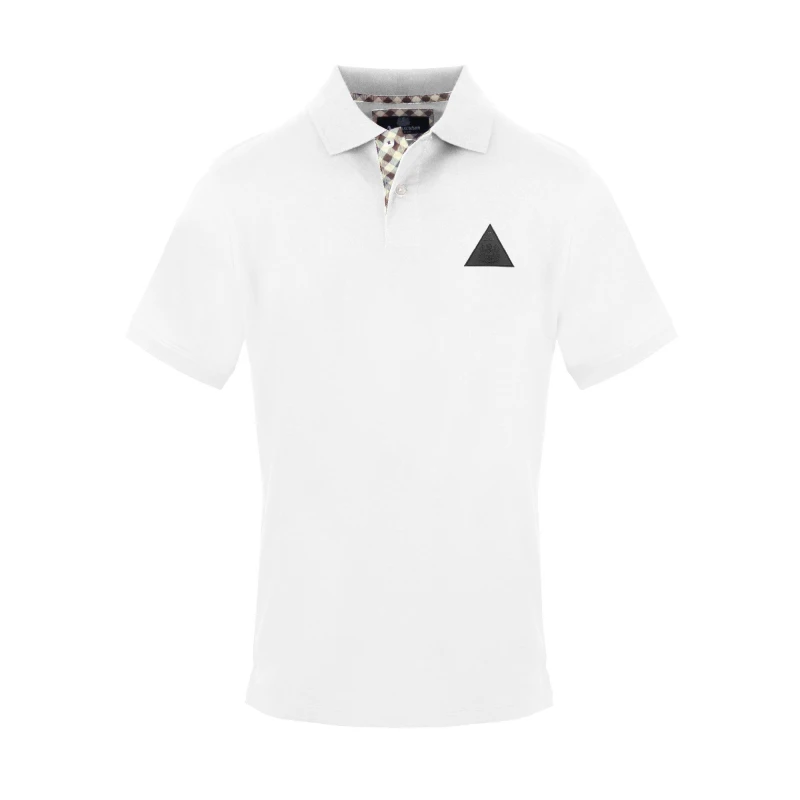 Image of Aquascutum Mens Polo Short Sleeve Polo Shirt White male Small