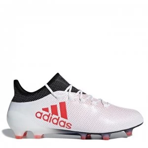 Image of adidas X 17.1 FG Football Boots - White/Coral/Blk