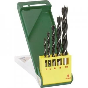 Image of Wood twist drill bit set 5 Piece Bosch Accessories 2607019440 Cylinder shank 1 Set