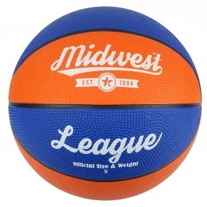 Image of Midwest League Basketball Blue/Orange Size 5