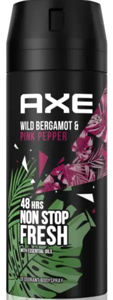 Image of Axe Wild Fresh Bergamot and Pink Pepper Deodorant 150ml