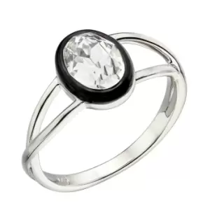 Image of Sterling Silver Clear Crystal Ring