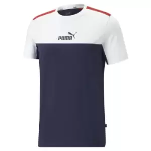 Image of Puma ESS Block T Shirt Mens - Blue