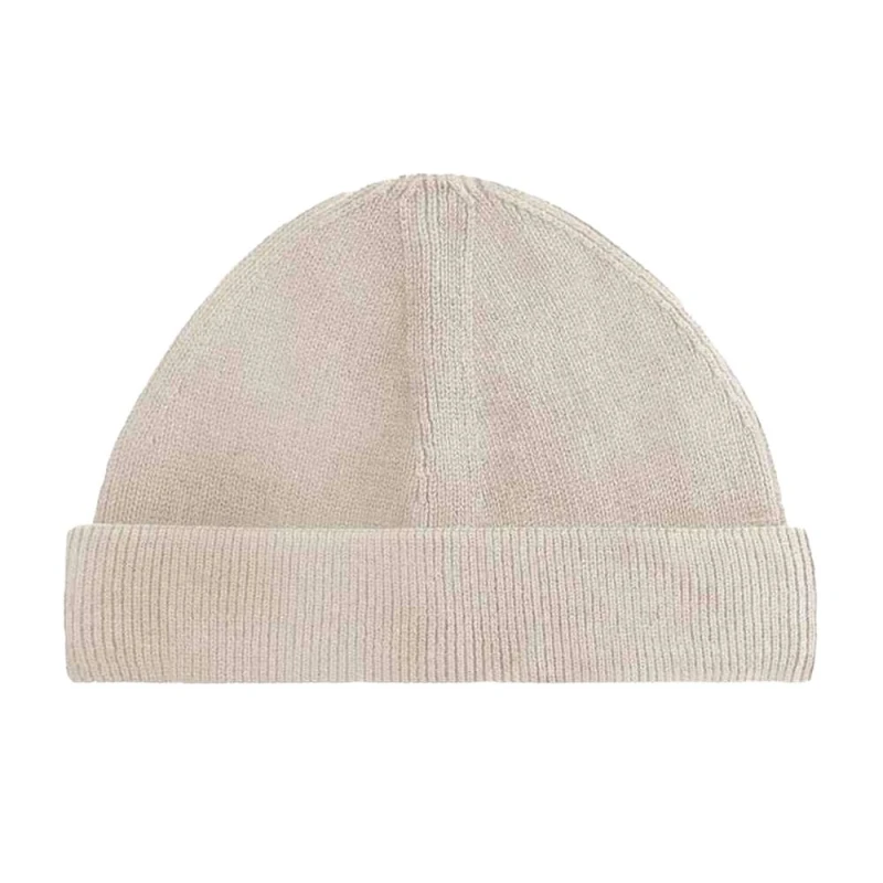 Image of Beechfield Mens Fisherman Cotton Beanie in Light Beige Light Beige Male One Size