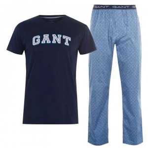 Image of Gant Weave Pj Set - 410 Marine