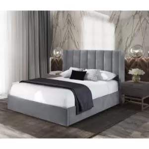 Image of Marilynn Bed Double Plush Velvet Steel