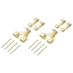 Image of BQ Brass effect Picture hook Pack of 60