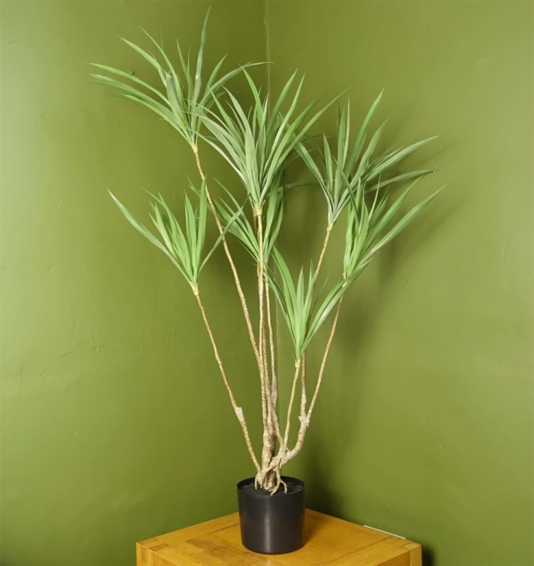 Image of Leaf Dragon Tree Dracaena Plant 125cm Natural Look Artificial Botanik Green